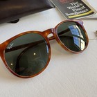 New Vintage Ray-ban Tortoise Driving Sunglasses Nos Wo372 B-15 55 Mm