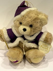 Vtg Dan Dee Teddy Precious Collectible Wizard Bear Plush Purple Hat Wand Tags 