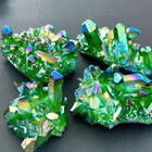 80-100g Aura Green Quartz Crystal Cluster Specimen Healing Reiki Ornaments Gift