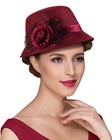 1920s Gatsby Church Cloche Derby Hats For Women Ladies Bow Bucket Wedding Bow   