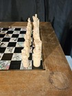 Vintage Chess Table And Set Chinese Rosewood Hand Carved