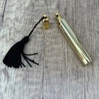 Gold Tone Perfume Atomizer Spray Refillable Travel Size With Tassel