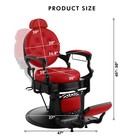 New Red All Purpose Vintage Barber Chair Reclining Hydraulic Salon Spa Beauty