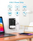 Power Strip Surge Protector Multi Plug Outlet Extender With Usb C Ports  3 Sided