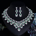 Wedding Bridal  Cz Jewelry Set Zirconia Necklace Earrings Set