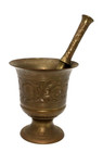 Heavy Solid Brass Mortar And Pestle Apothecary Pharmaceuticals Medicine Herbs