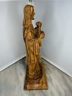 Tweme Wood Carved  the Good Shepherd  Jesus Statue Figurine W  Lamb
