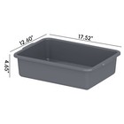 Mayish 12-pack Commercial Bus Box  Plastic Bus Tubs Restaurant  13 L  Gray