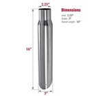  Exhaust Tip 2 25  Inlet 3  Outlet 16  Long Weld On Tailpipe 2 1 4  To 3  For 