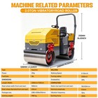 Free Ship 2 Ton Road Roller Double Drum Vibratory Road Soil Asphalt Compactor
