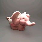 Vintage Enesco 1992 Girl Elephant Nursery Petite Ceramic Planter Container 