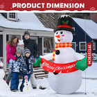 7ft Christmas Inflatable Snowman Outdoor Decorations Led Lights Blow Up Yard Dec