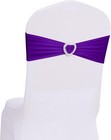 Pack Of 30 Spandex Chair Sashes Bows Stretch Chair Cover Band With Buckle Sli   