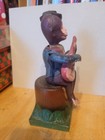 Vintage Celluloid Wind Up Banjo Playing Monkey Made In Occupied Japan Var   3