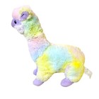 The Alpaca Guy Alpaca Fur Plush Rainbow Tie Dye Llama Collectible Stuffed Animal