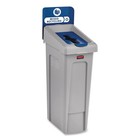 Rubbermaid Commercial 2185055 1-stream Mixed Slim Jim Recycling Station New