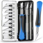 16-piece Exacto Knife Set  3 Hobby Knives  13 Industrial-grade Sk5 Steel Blades