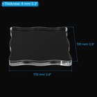 Acrylic Stamp Block Wavy Clear Decorative Mounting Set Craft 3 9x3 9 3 Pack