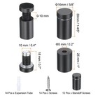 12 Pcs 5 8  X 1-1 5  Standoff Screw With 14pcs Screws For Hanging  Black