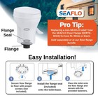 Seaflo Rv Toilet  Residential Height 18 4   Gravity Flush Foot Pedal  White 