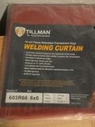 603r66 6 x6  Ft 14mil  Orange Vinyl Replac Welding Curtain W grommets All Around