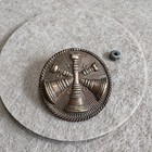 Vintage Large Brass Tone Horn Bugle Firefighter Badge Pin Fire Department