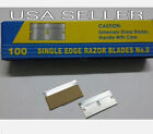 100 Single Edge Razor Blades Box Cutter Scraper Tool Sharp Diamond Brand New