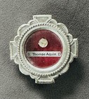 Vintage Relic St  Thomas Aquinas        Official Catholic Reliquary Thomas Aquinas