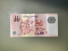 Singapore 10 Dollars 2011 Circulated - Two Solid Triangles