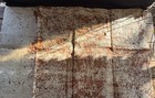 Vintage Tapa Cloth Wall Hanging  Painted Beated Bark  Traditional 58  X 37 