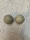 Two Mesh Golf Balls Antique Vintage Old