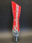 Budweiser Bowtie Logo Beer Keg Bar Tap Handle  Tall Barware Red   White