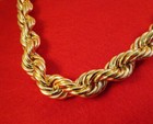 24  26  28   30  Hip Hop 20mm 14kt Gold Plated Run Dmc Dookie Rope Chain