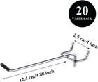 6 Inch 20 Pack Pegboard Hooks Sturdy Shelving Fit 1mm 0 4inch Thick Peg Board Fo