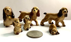 Vintage Hagen Renaker Miniature Cocker Spaniel Mama Papa Puppies Lot Of 6
