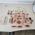 45  Mixed Rubber Stamp Lot Stampin  Up  Wood Mounted Clear Cling Craft Stamps