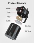  Oil Catch Can  300ml Universal Baffled Catch Can Kit With 5ft 3 8 Inch Black