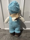 Handmade Crocheted Bear Plush 8  With Carrying Bag Stuffed Animal Toy Mini