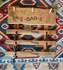 Vintage 1960s Western Lazy S Ranch Toy Bb Gun Rack Wood Wall Decor Cowboy Bull