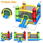 Inflatable Bounce House Kids Jumping Castle W  Slide ocean Balls Blower Excluded