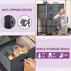 Taus 8 Drawers Dresser - Furniture Storage Chest Organizer Unit Black   Grey