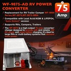Wf-9875 Wf-9875-ad 75 Amp Power Converter Charger Deck Mount Rv Trailer Camper