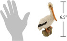 Coastal Pelican Sculpture     Shore Bird Nautical Themed Seaside Statue For Beach