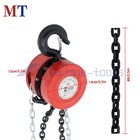 Hand Chain Hoist  4400 Lbs 2 Ton Capacity Chain Block  8ft 2 5m Lift Manual