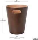 Umbra Woodrow 2 Gallon Modern Wooden Trash Can Wastebasket Or 7 5l  Espresso 