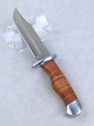 5 25 In Fixed-blade Hunting Knife   Sheath For Belt  10 25 In Total  New