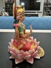 Hindu Goddess Lakshmi Meditating On Lotus Throne Patroness Of Home Wealth 