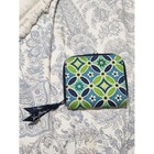Vera Bradley Blue   Green Floral Quilted Wallet