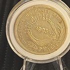  1893  1923 50 Centimos Costa Rica  Coin Km 175  75  Silver Counterstamped