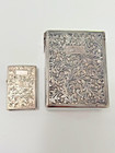 Rare Vintage Luxury Silver 950 Cigarette Case   Sterling Lighter Case Set 107 G